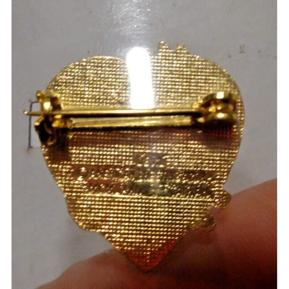 Vintage DEVIL Heart PIN Enameled American Greetings Early Bubble Case 1960s‎